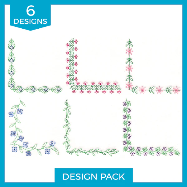 Delicate Spring Corners Design Pack - Image 4