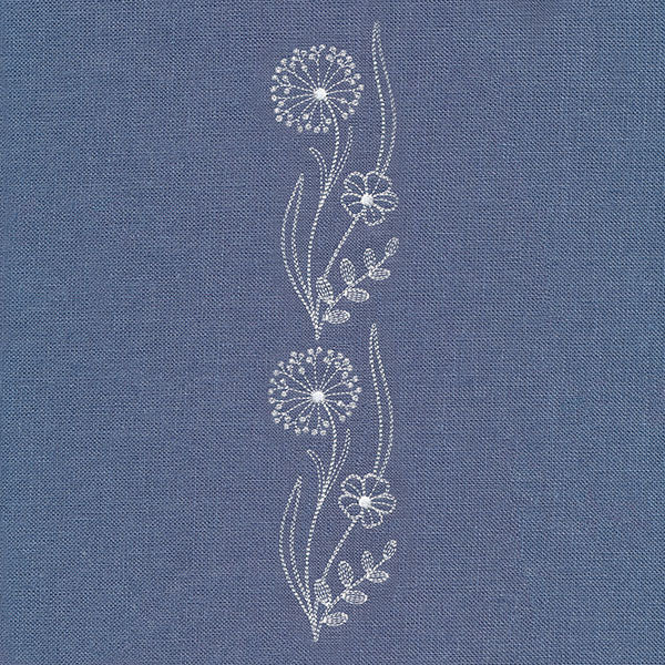 Delicate Vertical Wildflower Border (Whitework) - Image 2