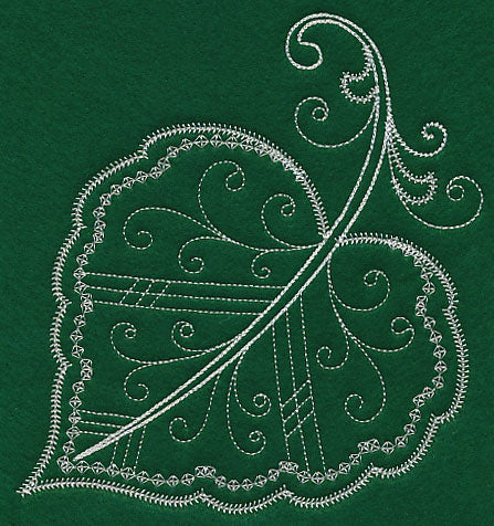 Delicate Whitework Cottonwood Leaf - Image 3