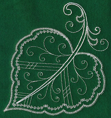 Delicate Whitework Cottonwood Leaf - Image 8