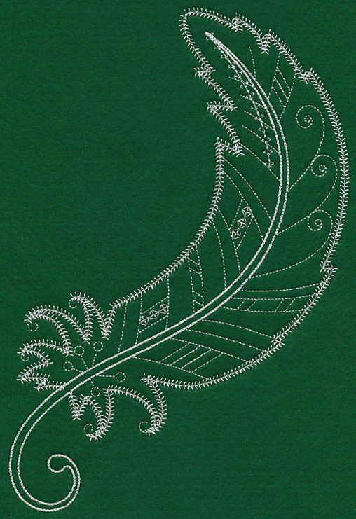 Delicate Whitework Feather - Image 6