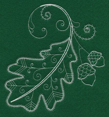 Delicate Whitework Oak Leaf - Image 3