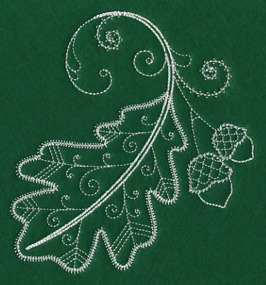 Delicate Whitework Oak Leaf - Image 4