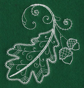 Delicate Whitework Oak Leaf - Image 5