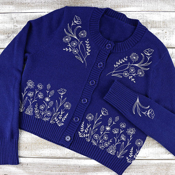 Delicate Wildflower Flourish (Whitework) - Image 3