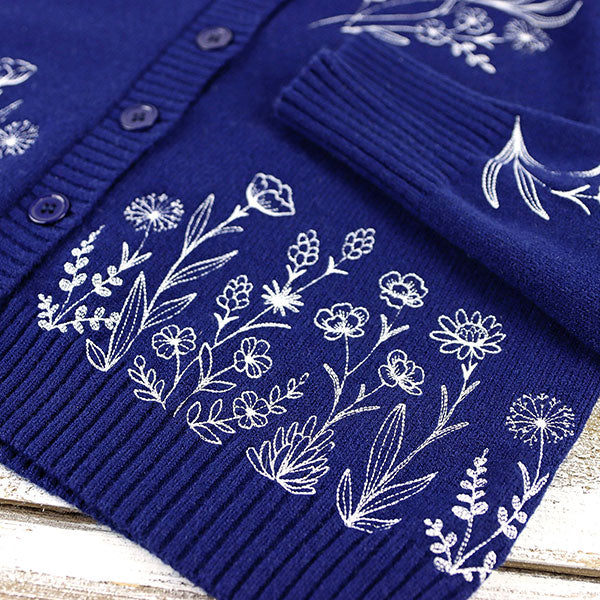 Delicate Wildflower Meadow Border (Whitework) - Image 14
