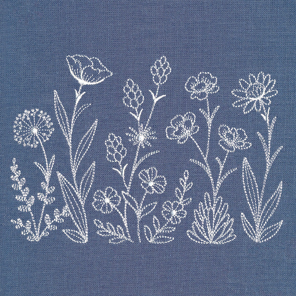 Delicate Wildflower Meadow Border (Whitework) - Image 6