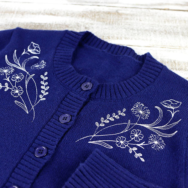 Delicate Wildflower Spray (Whitework) - Image 29