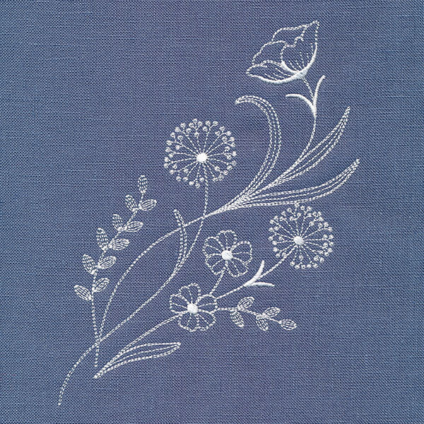 Delicate Wildflower Spray (Whitework) - Image 39