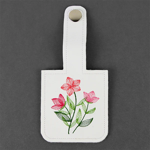 Delicate Wildflowers Hand Sanitizer Keychain (In-the-Hoop) - Image 2