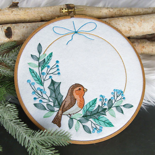 Delicate Winter Robin Wreath - Image 7