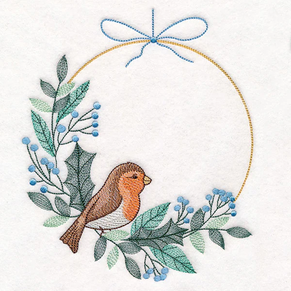 Delicate Winter Robin Wreath - Image 8