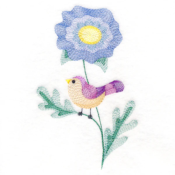 Delightful Bird Perched on Petals - Image 4