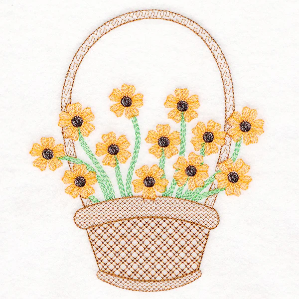 Delightful Black-eyed Susans Flower Basket - Image 3