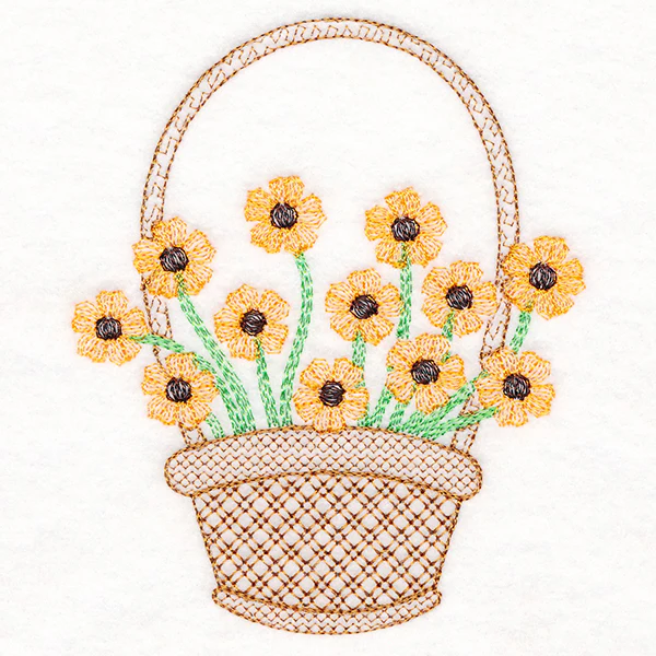 Delightful Black-eyed Susans Flower Basket - Image 4