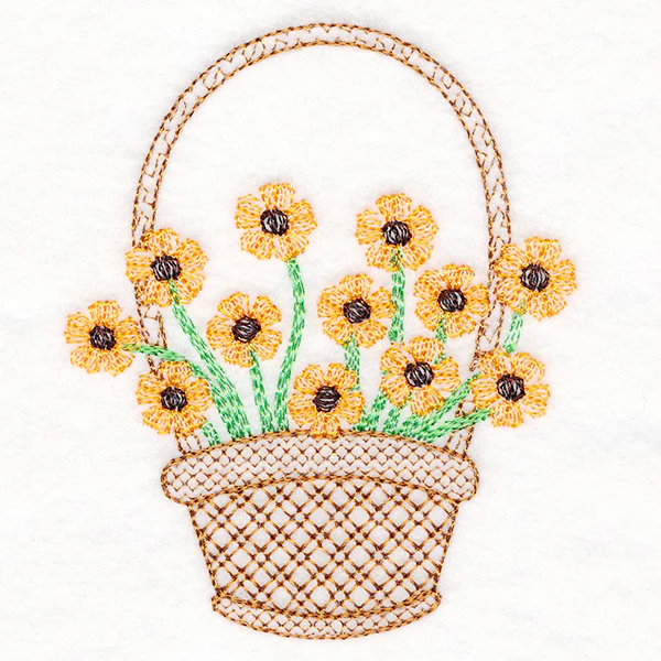 Delightful Black-eyed Susans Flower Basket - Image 5