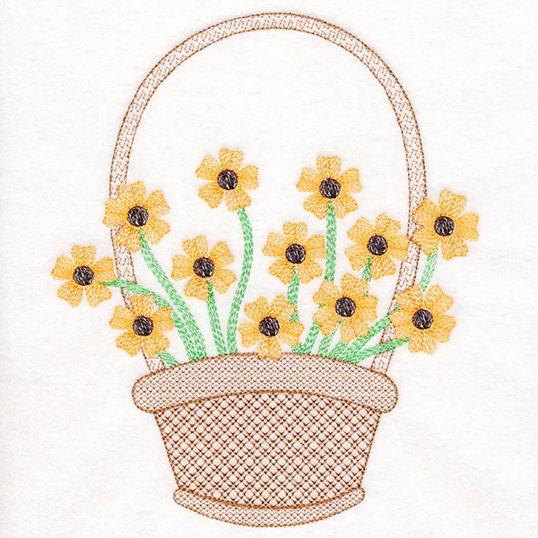 Delightful Black-eyed Susans Flower Basket - Image 6