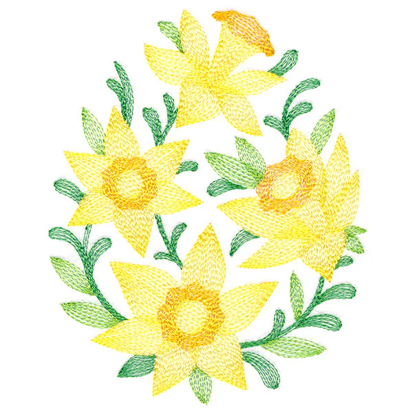 Delightful Daffodils Easter Egg - Image 5
