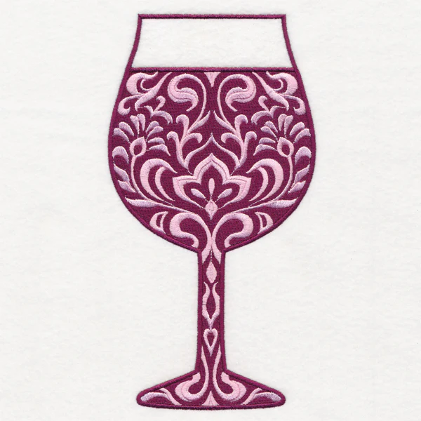 Delightful Damask Wine Glass - Image 2