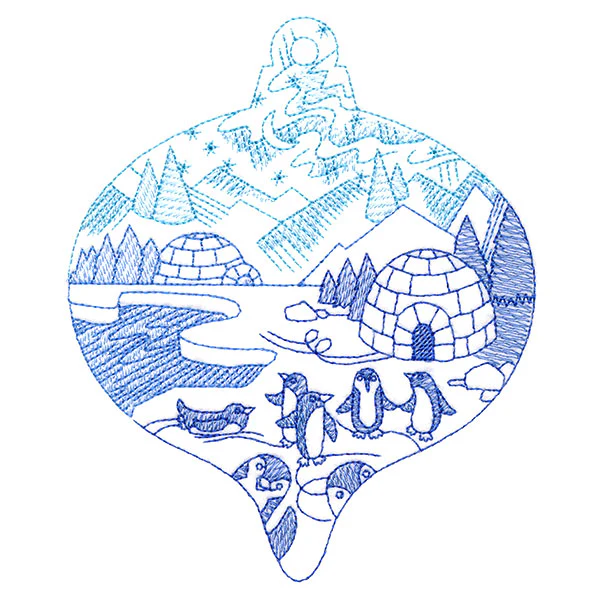 Delightful Penguin Ornament Scene - Image 4