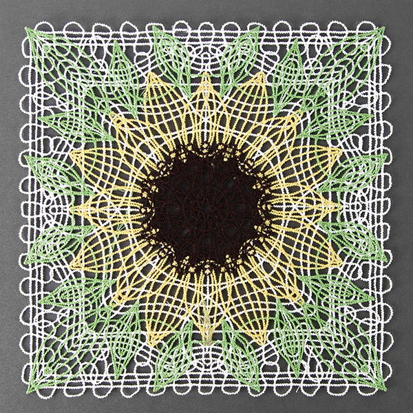 Delightful Sunflower Granny Square (Battenburg Lace) - Image 11