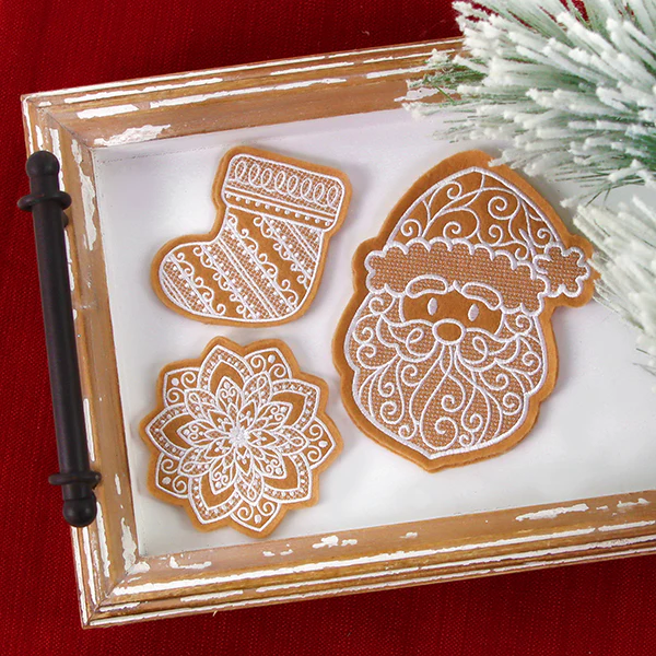 Deluxe Gingerbread Cookie - Santa (In-the-Hoop) - Image 8