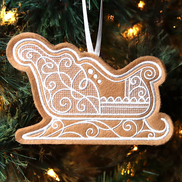 Deluxe Gingerbread Cookie - Sleigh (In-the-Hoop) - Image 5