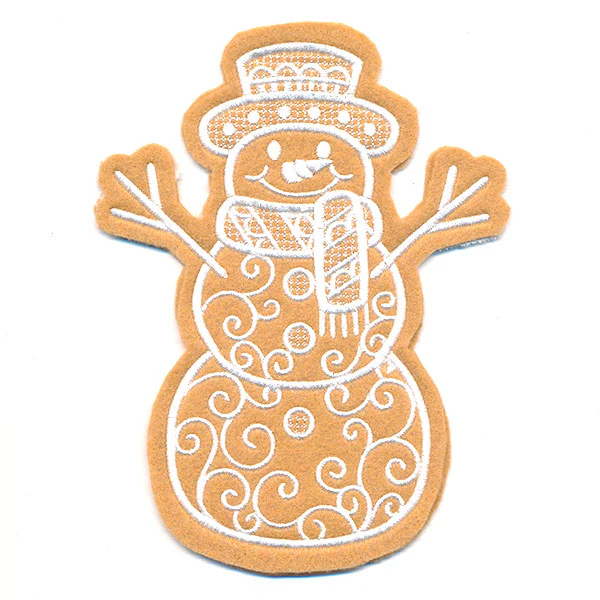 Deluxe Gingerbread Cookie - Snowman (In-the-Hoop) - Image 2