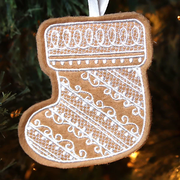 Deluxe Gingerbread Cookie - Stocking (In-the-Hoop) - Image 3