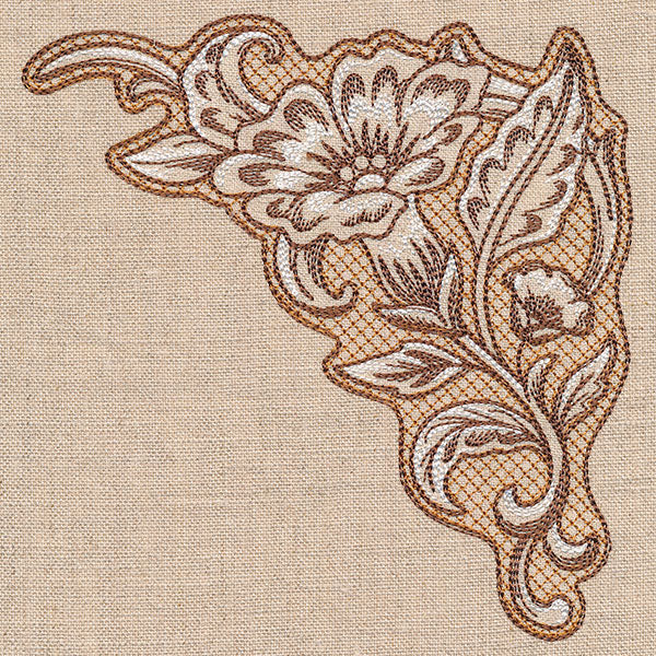 Desert Primrose Pillow Corner (Trapunto) - Image 3