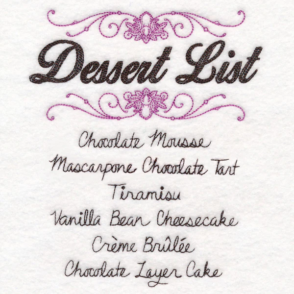 Dessert List - Image 2