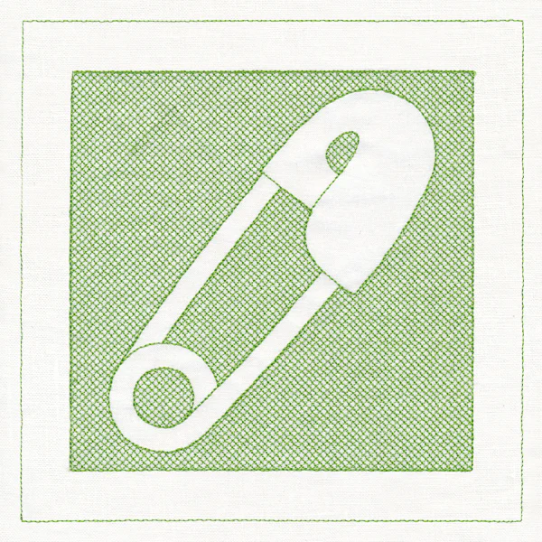 Diaper Pin (Trapunto)