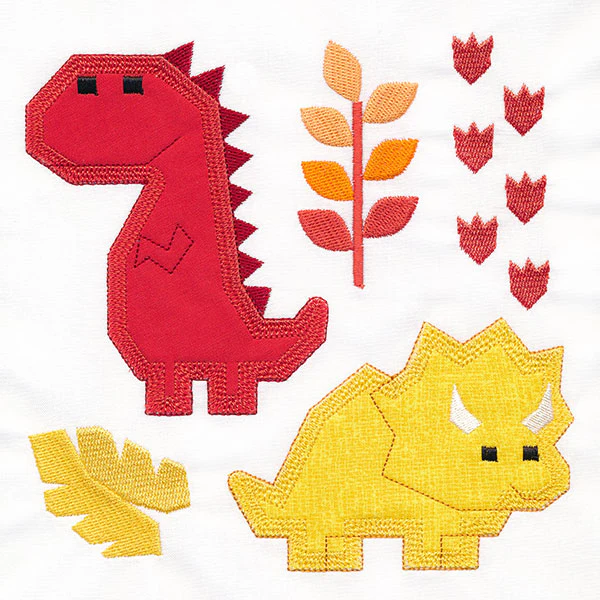 Dinos for Days - T-Rex & Triceratops (Applique) - Image 3