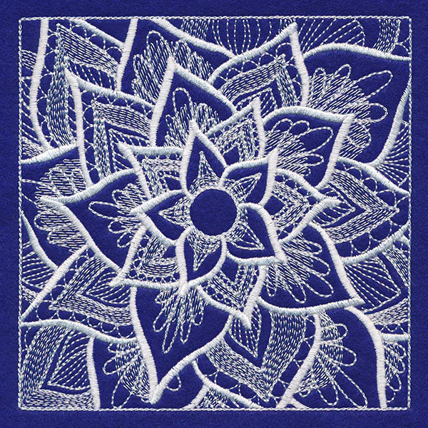 Divine Floral Square (Whitework) - Image 4