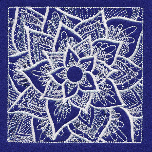Divine Floral Square (Whitework) - Image 5