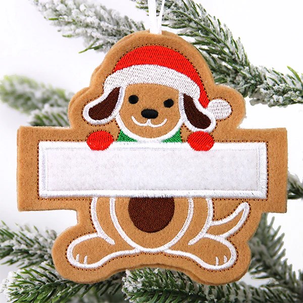 Dog Gingerbread Ornament (In-the-Hoop) - Image 5