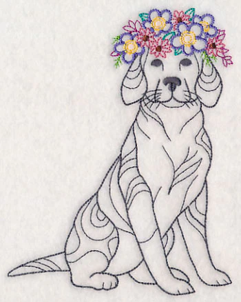 Dog with Floral Crown (Vintage) - Image 3