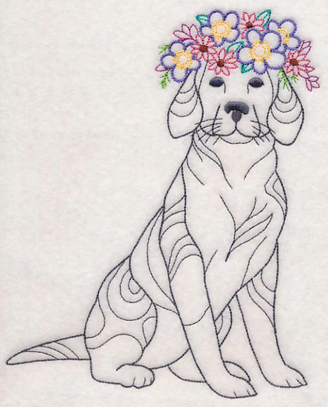 Dog with Floral Crown (Vintage) - Image 6