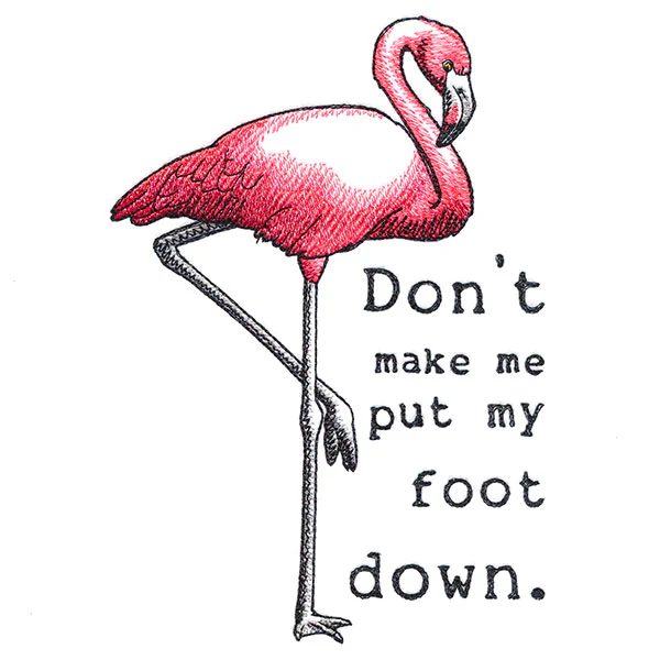 Don't Make Me Put My Foot Down Flamingo - Image 3