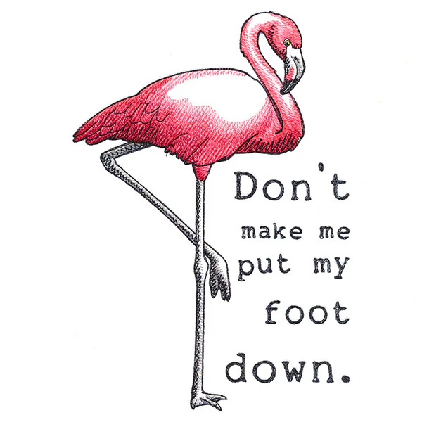 Don't Make Me Put My Foot Down Flamingo - Image 4