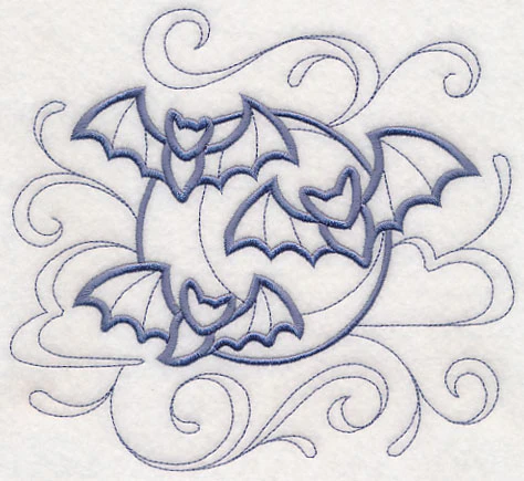 Doodle Bats and Moon