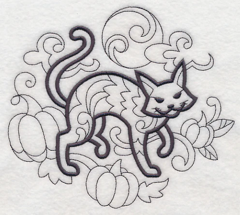 Doodle Black Cat