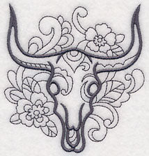 Doodle Steer Skull - Image 4