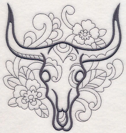 Doodle Steer Skull - Image 5