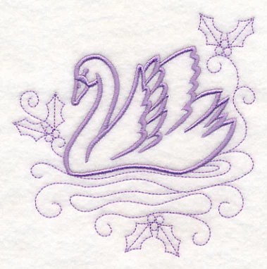 Doodle Swans a Swimming - Image 2
