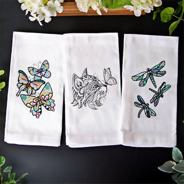 Doodle Treasure - Kitten and Butterfly (Blackwork) - Image 6