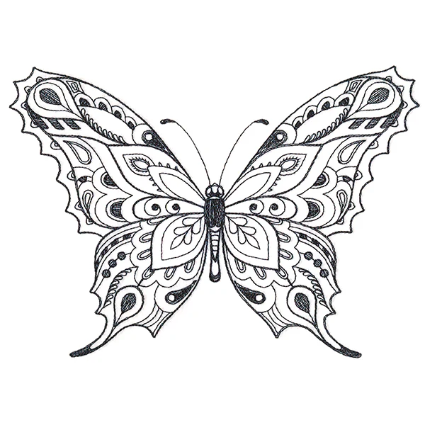 Doodle Treasures - Butterfly (Blackwork) - Image 3