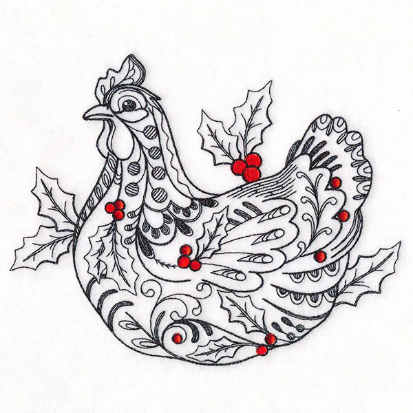 Doodle Treasures - Christmas Hen - Image 3