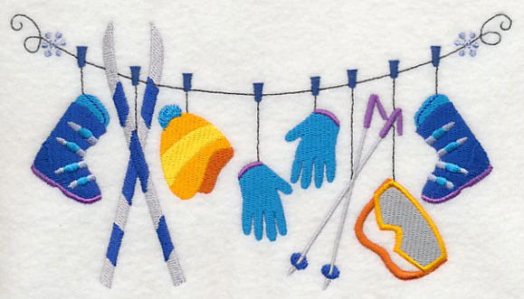 Downhill Skiing Clothesline - Image 2