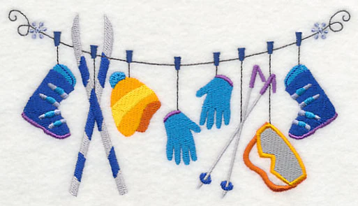 Downhill Skiing Clothesline - Image 3